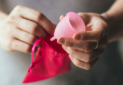 Капа для менструаций розовая