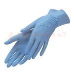 Cмотровые нитриловые перчатки Benovy Multicolor, голубые размер M