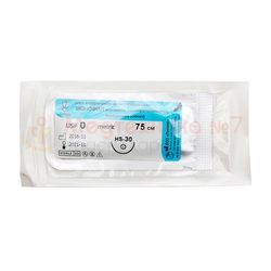 Монофил мононить полипропилен, синяя, USP 0, 75 см, игла HS-30