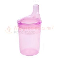 Поильник BESIDE с крышкой-носиком 200 мл, розовый, арт.27316