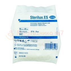 STERILUX ES Салфетки (стерильные) 10 х 20 см, 8 слоев, 17 нитей, 10 шт. (арт. 2321940)