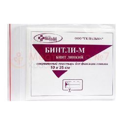 Липкий бинт Бинтли М 10 см х 0,25 м мягкий