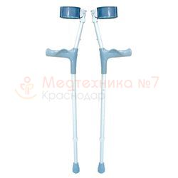 Костыли с опорой под локоть, двойной регулировкой длины и анатомической ручкой BFC A