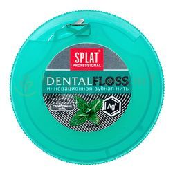 Вощеная зубная нить Splat с серебром и мятой, 30 м