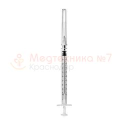 Шприц трехкомпонентный 3 мл с надетой иглой 0,6х30мм 23G 1 1/4