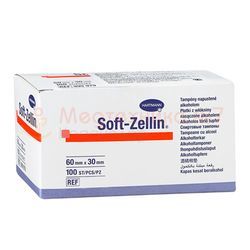 Спиртовые тампоны Soft-ZELLIN 60*30 мм 100шт/уп