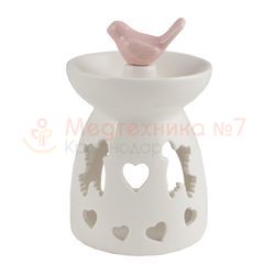 Керамическая аромалампа «Птичка», резная