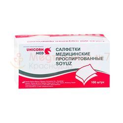 Салфетки спиртовые Unicorn Med 60х100 мм, 100 шт