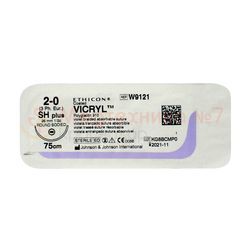 Викрил фиолетовый М3 (2/0) 75 см игла колющая SH-2 Plus 1/2 окр 26мм, арт. W9121