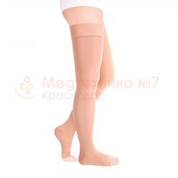 Чулки компрессионные Idealista ID-310 2 класс (размер M(IlI), открытый мыс, длинные, карамель)