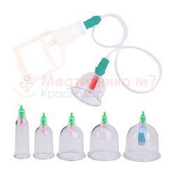 Вакуумные массажные банки с магнитами JK-11, 6 шт