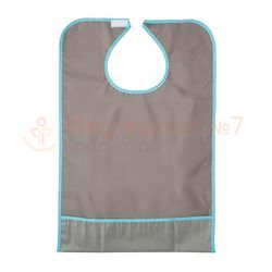 Нагрудник многоразовый с карманом BESIDE серый, ПВХ, 45x65 см