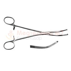 Зажим с кремальерой для операционного белья