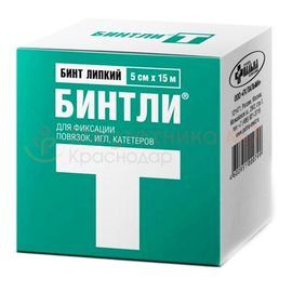 Бинт липкий Бинтли-Т в рулоне 5 см х 15 м