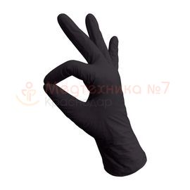 Перчатки нитриловые RUKIS Light, черные, 50 пар L