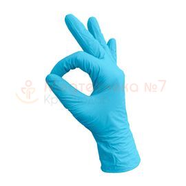 Перчатки нитриловые RUKIS Light, голубые, 50 пар M