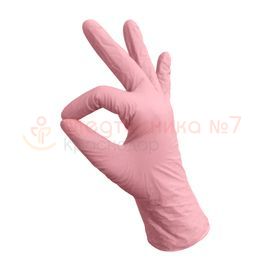 Перчатки нитриловые RUKIS Light, розовые, 50 пар
