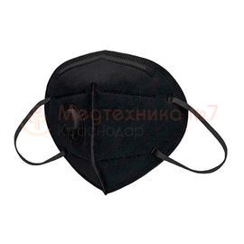 Респиратор KN-95, с клапаном выдоха, черный