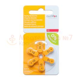 Батарейки Varta Audifon для слуховых аппаратов размер 10, 6 шт