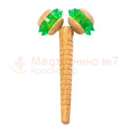 Массажер для лица с деревянной ручкой Тривес М-526