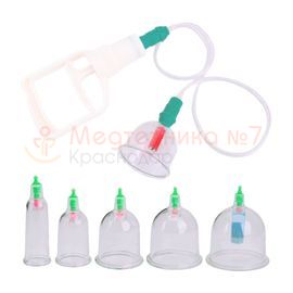 Вакуумные массажные банки с магнитами JK-11, 6 шт