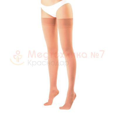 Компрессионные чулки Ofa Classic (2 класс, короткие, закрытый носок, бежевые), размер 5