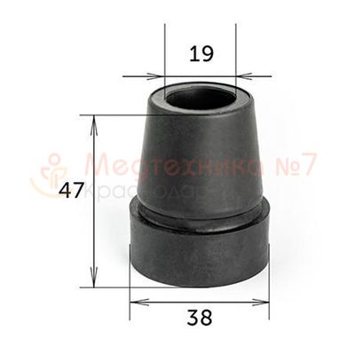 Насадка для тростей и костылей Barry Viva 19/BL