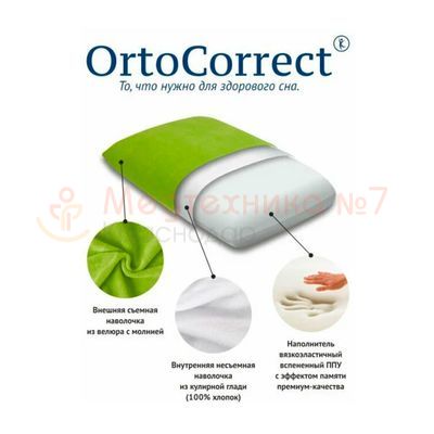 Анатомическая подушка OrtoCorrect Comfort состав
