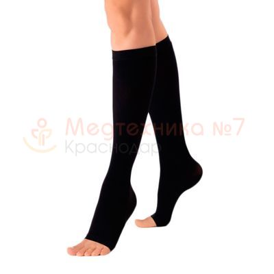 Ofa Classic гольфы Long, открытый носок, чёрные