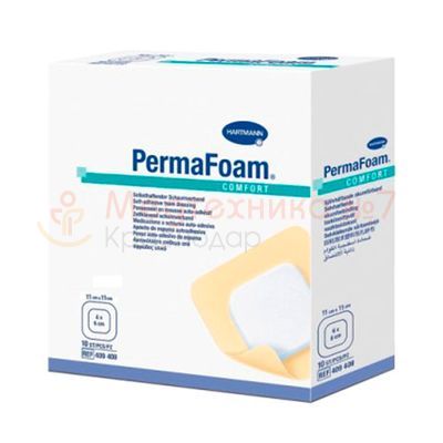 PERMAFOAM comfort Самоклеящиеся губчатые повязки 11x11 см