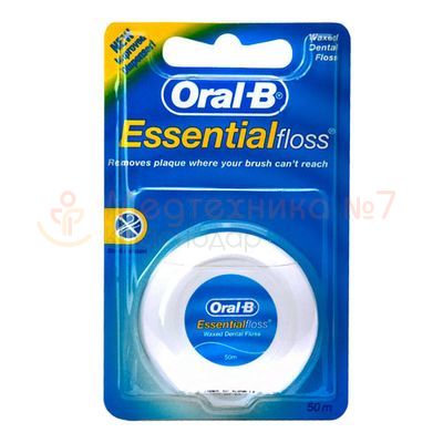 Вощеная зубная нить Oral-B, 50 м Вощеная зубная нить Oral-B, 50 м