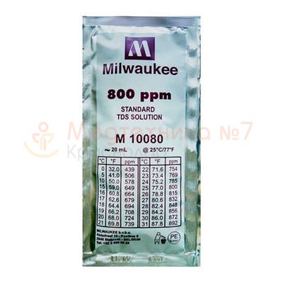 Калибровочный раствор 800 ppm для ТДС метров Milwaukee 20 мл.