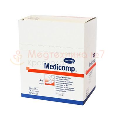 Салфетки Medicomp 7,5*7,5см из нетканного материала