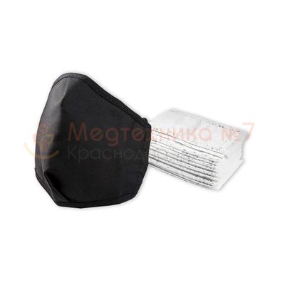 Многоразовая гигиеническая маска со сменными фильтрами, нестерильная