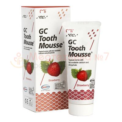 Мусс для реминерализации зубных тканей GC Tooth Mousse клубника