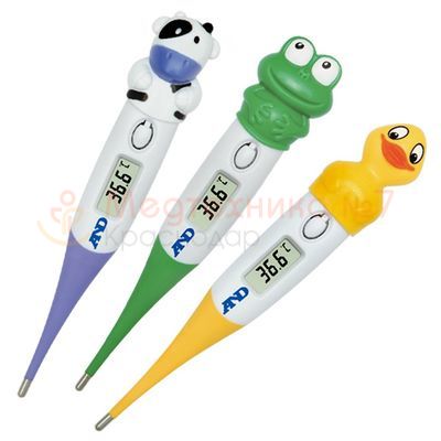 Термометр цифровой A&D DT-624 (Коровка, Лягушонок, Утенок)
