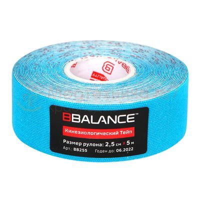 Кинезио тейп BBTape 2,5см*5м голубой