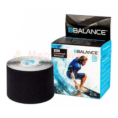 Кинезио тейп BBTape МАХ 5см*5м черный