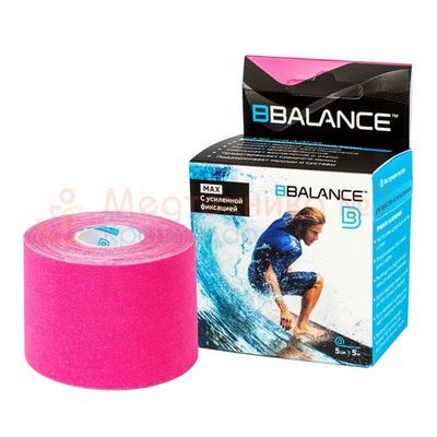 Кинезио тейп BBTape МАХ 5см*5м  розовый