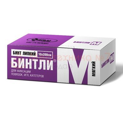 Бинт липкий Бинтли-М 10 см х 2 м мягкий
