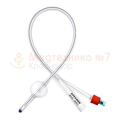 Двухходовой катетер Фолея Apexmed, силиконовый