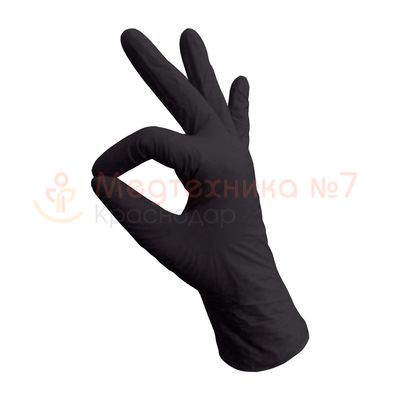 Перчатки нитриловые RUKIS Light, черные, 50 пар L