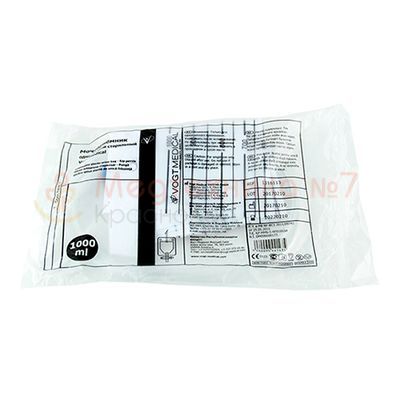 Мочеприемник Vogt Medical, 1 литр, Т-слив с прикроватным креплением