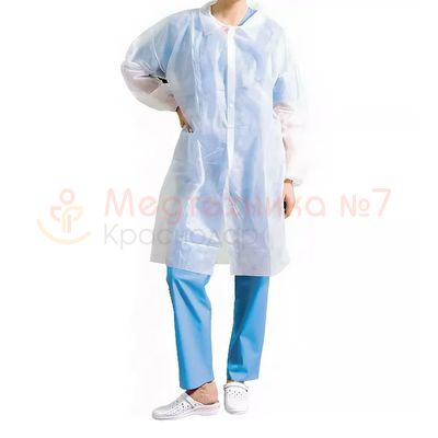 Халат (110 см) для женщин на кнопках с рукавами на резинках