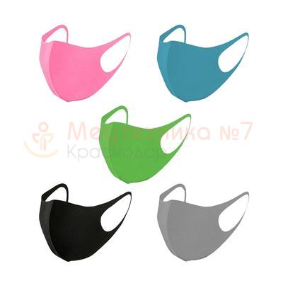 Маска защитная из неопрена «Мультицвет», 5 шт/уп