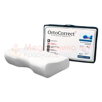 Ортопедическая подушка OrtoCorrect Premium 1 Plus в упаквке