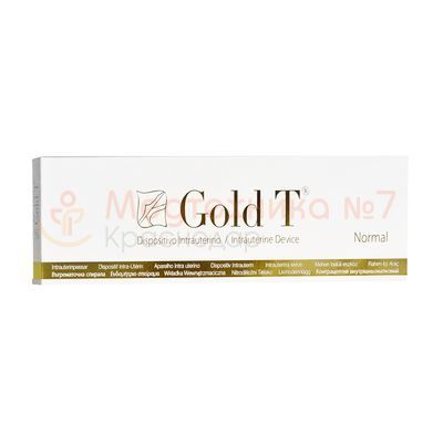 Внутриматочная спираль EUROGINE DIU GOLD T (Cu 375+Au) normal