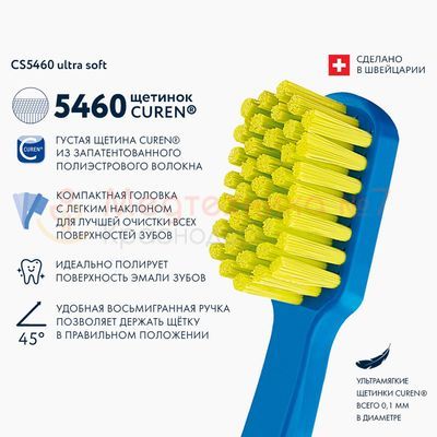 Набор зубных щеток Curaprox CS5460/2 Duo Different Days ultrasoft	 особенности