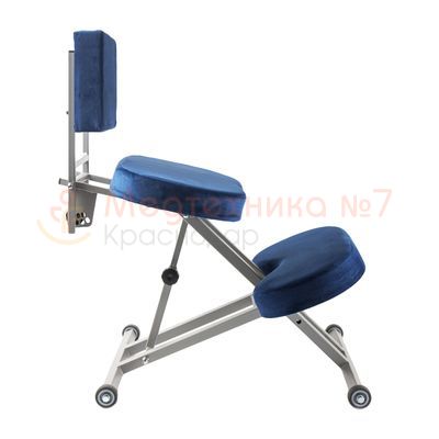 Ортопедический коленный стул Dr. Wagner со спинкой вид сбоку