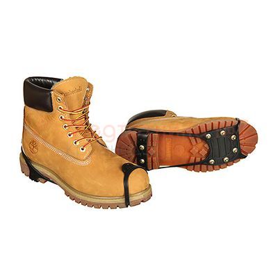 Ледоходы Актив 8 шипов, р. 35-45 на обуви, вид сбоку и на подошве